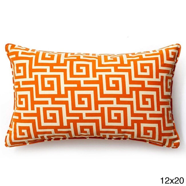 MISC Lumbar Throw Pillow Orange Geometric Traditional Polyester One Reversible MISC Lumbar Throw Pillow Orange Geometric Traditional Polyester One Reversible